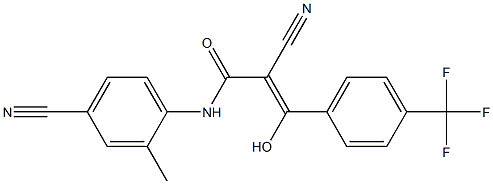 2-Cyano-3-hydroxy-3-[4-trifluoromethylphenyl]-N-[4-cyano-2-methylphenyl]acrylamide|