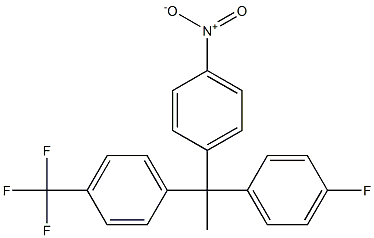 1-(4-Fluorophenyl)-1-(4-nitrophenyl)-1-(4-trifluoromethylphenyl)ethane Structure