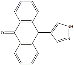 10-(1H-Pyrazol-4-yl)anthrone,,结构式