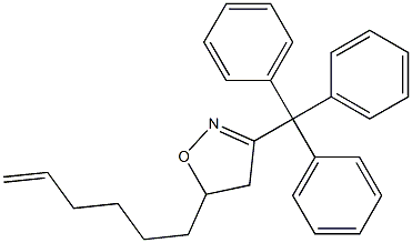 3-Triphenylmethyl-5-(5-hexenyl)-2-isoxazoline Structure