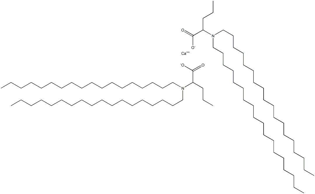 Bis[2-(dioctadecylamino)valeric acid]calcium salt Struktur