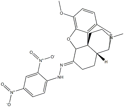 17-メチル-3-メトキシ-4,5-エポキシモルフィナン-6-オン2,4-ジニトロフェニルヒドラゾン 化学構造式