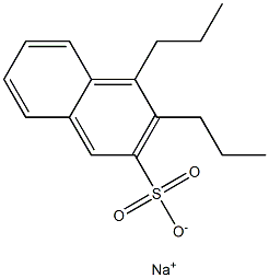 3,4-ジプロピル-2-ナフタレンスルホン酸ナトリウム 化学構造式