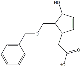 2-Benzyloxymethyl-3-hydroxy-4-cyclopentene-1-acetic acid Structure