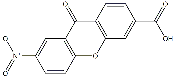 7-Nitro-9-oxo-9H-xanthene-3-carboxylic acid Struktur