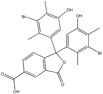 1,1-Bis(3-bromo-5-hydroxy-2,4-dimethylphenyl)-1,3-dihydro-3-oxoisobenzofuran-5-carboxylic acid 结构式