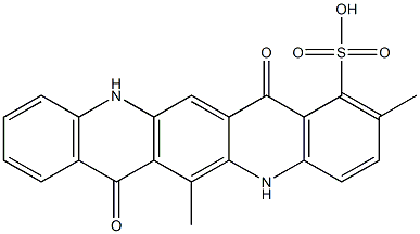 5,7,12,14-Tetrahydro-2,6-dimethyl-7,14-dioxoquino[2,3-b]acridine-1-sulfonic acid,,结构式