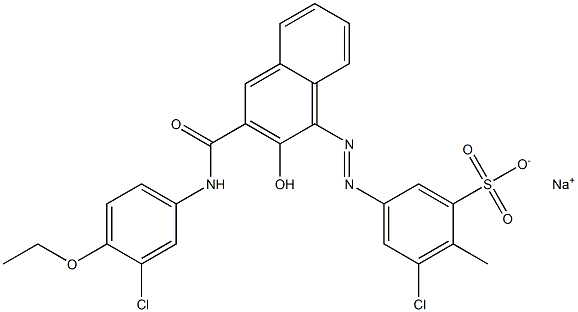  3-Chloro-2-methyl-5-[[3-[[(3-chloro-4-ethoxyphenyl)amino]carbonyl]-2-hydroxy-1-naphtyl]azo]benzenesulfonic acid sodium salt