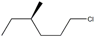 [R,(-)]-1-クロロ-4-メチルヘキサン 化学構造式