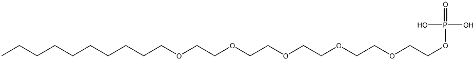 Phosphoric acid dihydrogen 3,6,9,12,15-pentaoxapentacosan-1-yl ester Struktur
