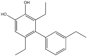 3,5-Diethyl-4-(3-ethylphenyl)benzene-1,2-diol,,结构式