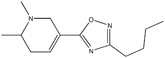 3-Butyl-5-[(1,2,5,6-tetrahydro-1,6-dimethylpyridin)-3-yl]-1,2,4-oxadiazole Structure