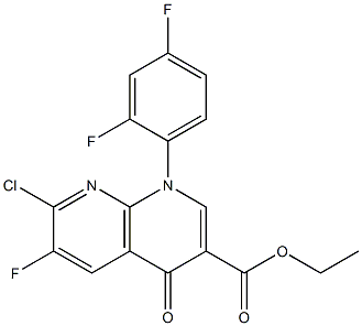 7-Chloro-1-(2,4-difluorophenyl)-6-fluoro-4-oxo-1,4-dihydro-1,8-naphthyridine-3-carboxylic acid ethyl ester|