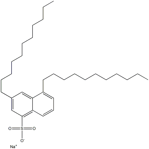 3,5-ジウンデシル-1-ナフタレンスルホン酸ナトリウム 化学構造式