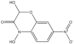 3,4-Dihydro-2,4-dihydroxy-7-nitro-2H-1,4-benzoxazin-3-one,,结构式