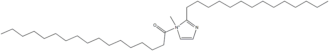 1-メチル-1-ヘプタデカノイル-2-テトラデシル-1H-イミダゾール-1-イウム 化学構造式