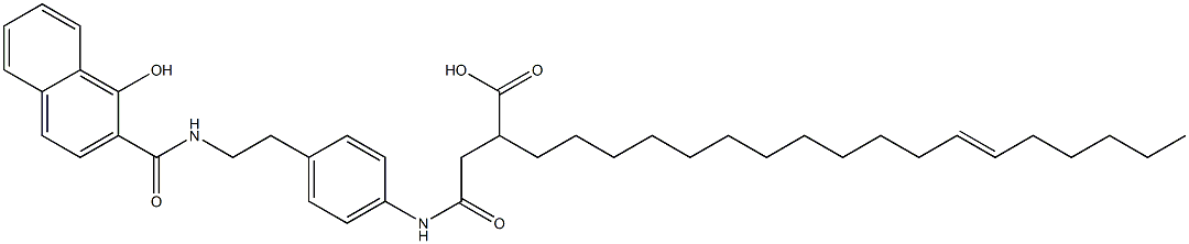 1-Hydroxy-N-[2-[4-(3-carboxy-1-oxo-15-henicosenylamino)phenyl]ethyl]-2-naphthamide|