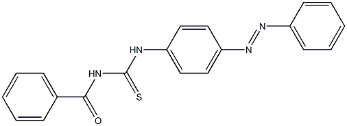 1-ベンゾイル-3-[p-(フェニルアゾ)フェニル]チオ尿素 化学構造式