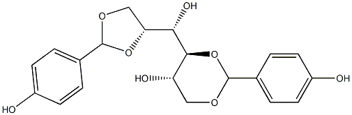 1-O,2-O:4-O,6-O-Bis(4-hydroxybenzylidene)-L-glucitol Structure