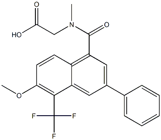 [N-[[3-Phenyl-5-trifluoromethyl-6-methoxy-1-naphthalenyl]carbonyl]-N-methylamino]acetic acid|