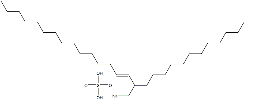 Sulfuric acid 2-tridecyl-3-heptadecenyl=sodium ester salt 结构式