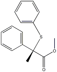 [S,(+)]-2-Phenyl-2-(phenylthio)propionic acid methyl ester Structure