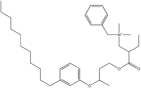 N,N-Dimethyl-N-benzyl-N-[2-[[3-(3-undecylphenyloxy)butyl]oxycarbonyl]butyl]aminium Structure