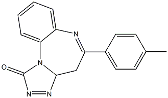 3a,4-Dihydro-5-(4-methylphenyl)-1H-[1,2,4]triazolo[4,3-a][1,5]benzodiazepin-1-one Struktur
