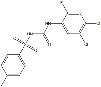 1-(4,5-Dichloro-2-fluorophenyl)-3-(4-methylphenylsulfonyl)urea Struktur