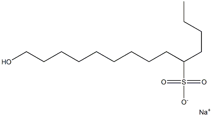 14-Hydroxytetradecane-5-sulfonic acid sodium salt Struktur