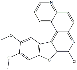 8-Chloro-11,12-dimethoxy-4,7-diaza-9-thia-9H-indeno[2,1-c]phenanthrene Structure