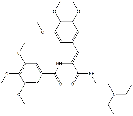 N-[2-(Diethylamino)ethyl]-2-(3,4,5-trimethoxybenzoylamino)-3-(3,4,5-trimethoxyphenyl)propenamide,,结构式