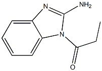 1-プロピオニル-2-アミノ-1H-ベンゾイミダゾール 化学構造式