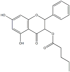 5,7-Dihydroxy-3-pentanoyloxyflavanone,,结构式