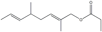 Propionic acid 2,5-dimethyl-2,6-octadienyl ester 结构式