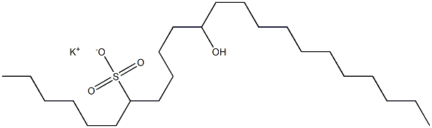 12-Hydroxytricosane-7-sulfonic acid potassium salt,,结构式