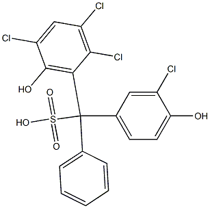 (3-Chloro-4-hydroxyphenyl)(2,3,5-trichloro-6-hydroxyphenyl)phenylmethanesulfonic acid|