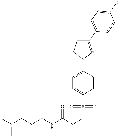 3-[[4-[[3-(4-Chlorophenyl)-4,5-dihydro-1H-pyrazol]-1-yl]phenyl]sulfonyl]-N-[3-(dimethylamino)propyl]propanamide|