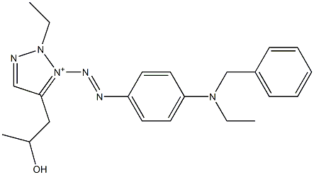 3-[4-[Benzyl(ethyl)amino]phenylazo]-2-ethyl-4-(2-hydroxypropyl)-2H-1,2,3-triazol-3-ium 结构式