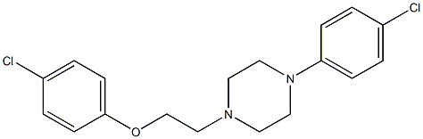 1-[2-(4-Chlorophenoxy)ethyl]-4-(4-chlorophenyl)piperazine Struktur