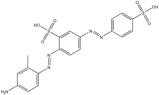 4-(4-Amino-2-methylphenylazo)azobenzene-3,4'-disulfonic acid 结构式