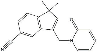 1,1-Dimethyl-3-[[(1,2-dihydro-2-oxopyridin)-1-yl]methyl]-1H-indene-5-carbonitrile