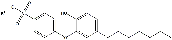 2'-Hydroxy-5'-heptyl[oxybisbenzene]-4-sulfonic acid potassium salt Structure