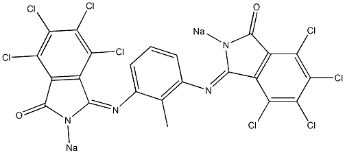 N,N'-ビス(4,5,6,7-テトラクロロ-3-オキソ-2-ソジオイソインドリン-1-イリデン)-2-メチル-1,3-ベンゼンジアミン 化学構造式