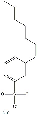 3-Heptylbenzenesulfonic acid sodium salt,,结构式
