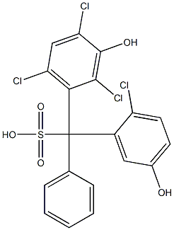 (2-Chloro-5-hydroxyphenyl)(2,4,6-trichloro-3-hydroxyphenyl)phenylmethanesulfonic acid