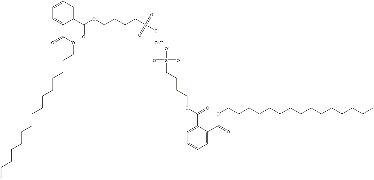 Bis[4-[(2-pentadecyloxycarbonylphenyl)carbonyloxy]butane-1-sulfonic acid]calcium salt Structure