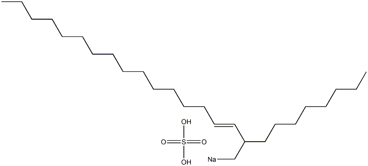 Sulfuric acid 2-octyl-3-octadecenyl=sodium ester salt Structure