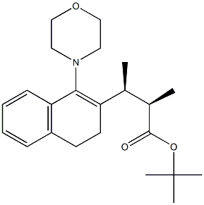 (2R,3S)-3-[[1-モルホリノ-3,4-ジヒドロナフタレン]-2-イル]-2-メチル酪酸tert-ブチル 化学構造式