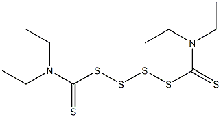 3,10-ジエチル-3,10-ジアザ-5,6,7,8-テトラチアドデカン-4,9-ジチオン 化学構造式